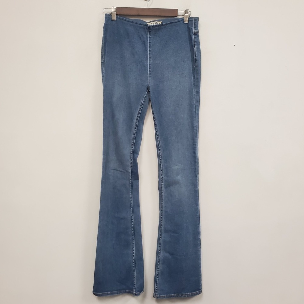 We The Free Womens Pull On Jayde Flare Jeans Size 28 Blue Bohemian Festival Boho